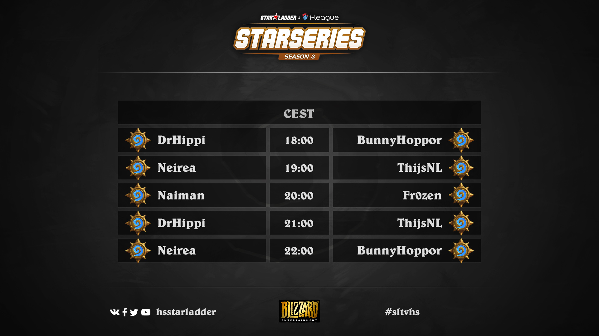 Schedule for May 12 Hearthstone StarSeries